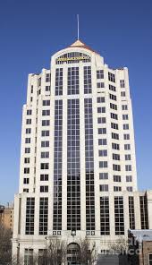 Postmodern office building in downtown Roanoke.