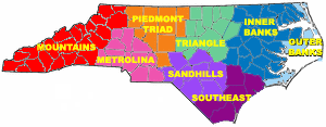 One interpretation of North Carolina's regions