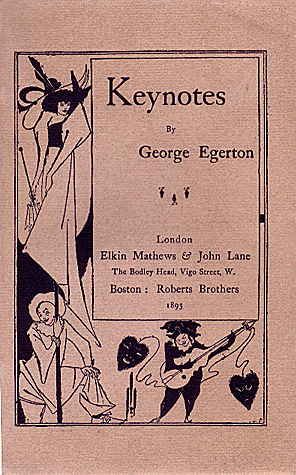 Cover of Keynotes, a collection of short stories with cover art by Aubrey Beardsley.