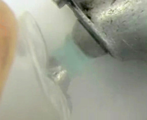 Liquid oxygen in a magnet