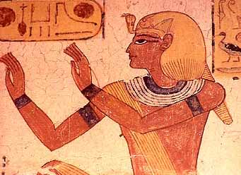 Portrait of Ramesses IX from his tomb KV6.