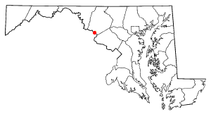 Location of Point of Rocks in Maryland