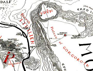 Gondor Contour Map Detail