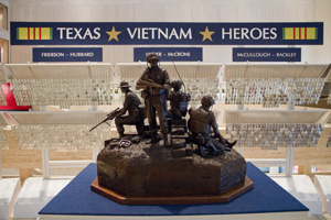 A maquette of the Texas Capitol Vietnam Veterans Monument