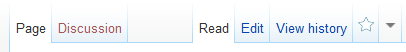 MediaWiki Vector skin tabs
