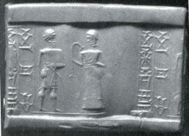 Cylinder seal,ca. 16th–15th century BC Mitanni