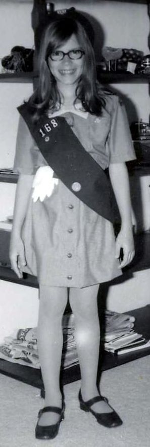 Girl Scout in uniform, 1973