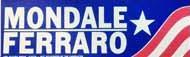 Mondale Ferraro bumper sticker 1