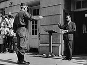 General Henry Graham saluting Governor George Wallace