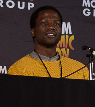 Humans MCM London Comic Con Panel 2015 (Sope Dirisu cropped).jpg