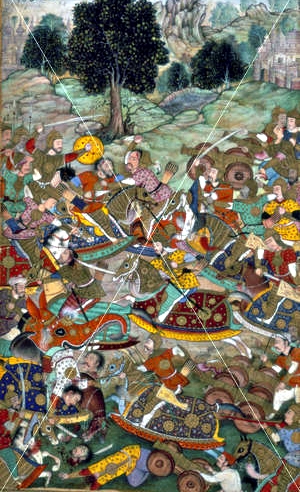 Babur’s army in battle against the army of Rana Sanga at.jpg