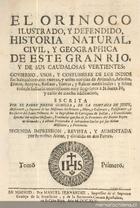 El Orinoco ilustrado y defendido