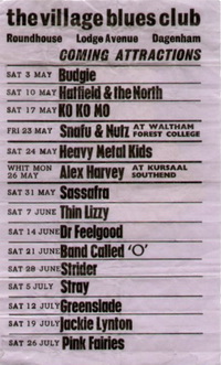 Dagenham roundhouse handbill