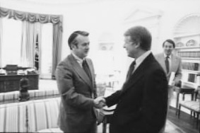 Jimmy Carter with Sen. John Durkin