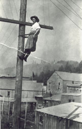 Nell quackenbush on phone pole