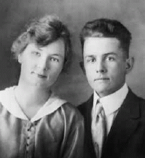 Newlyweds Spencer Kimball and Camilla Eyring.gif