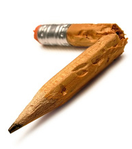 A broken pencil