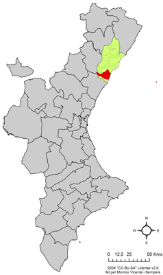 Location in the Valencian Community