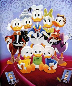 Carl Barks Duck family portrait