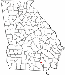 Location of Manor, Georgia