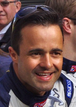 Pedro Lamy Le Mans drivers parade 2011 crop.jpg