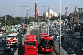 Lahore Bus Service at Central Station, Lahore