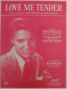 Love Me Tender sheet music 1956