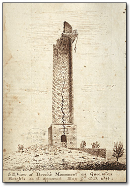 1st Brock's Monument damaged