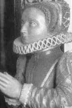 Effigy of Bridget de Vere on her tomb