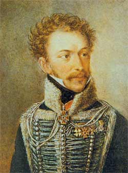 Alexander Ypsilantis in hussar uniform