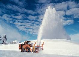 Snowblower clearing Rim Drive