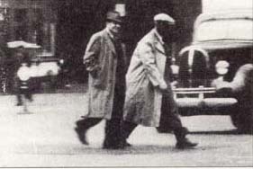 FBI photo of Capt. Fritz Duquesne meeting with double-agent William Sebolt in New York. c1940