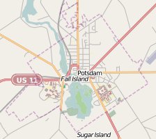 Potsdam, New York from OpenStreetMap