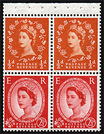 Wilding Stamp Booklet Pane