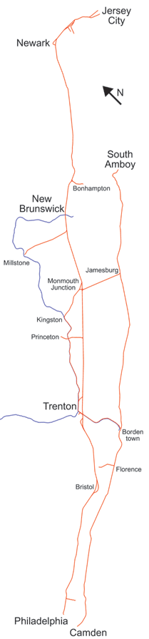 United NJ RR and Canal Co map