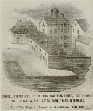 Samuel Carpenter's store, dwelling-house and wharf circa 1714