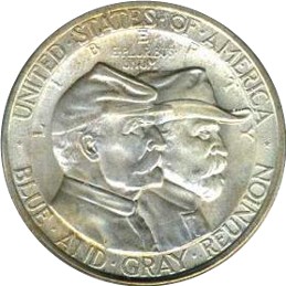 Battle of gettysburg half dollar commemorative obverse