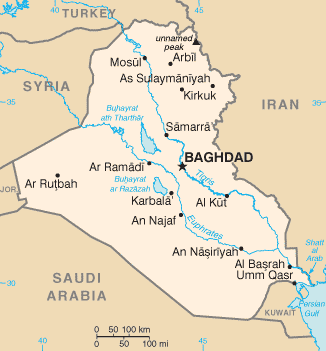 Map of Iraq.