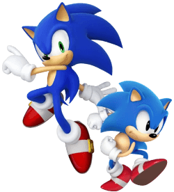 Sonic modern and classic designs