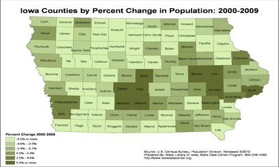 Iowa pop 00 to 09