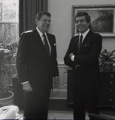 Dan Rather and Ronald Reagan 1982