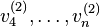 v_4^{(2)}, \dots, v_n^{(2)}