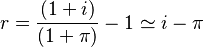 r=\frac{(1+i)}{(1+\pi)}-1 \simeq i - \pi 