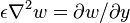 \epsilon\nabla^2w=\partial w/\partial y