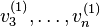 v_3^{(1)}, \dots, v_n^{(1)}