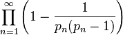 \prod_{n=1}^{\infty} \left(1-\frac{1}{p_n(p_n-1)}\right)