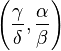 \left(\frac{\gamma}{\delta}, \frac{\alpha}{\beta}\right)