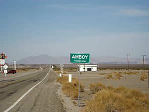 Amboy sign, west side of town