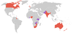 Commonwealth games 1954 countries map