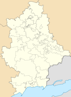 Hrabove is located in Donetsk Oblast